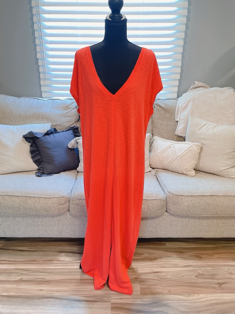 Universal Thread Orange Maxi Length Dress Size XL